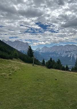 Mountain top with Clouds