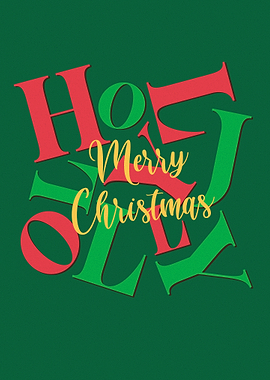 Holly Jolly Merry Christmas Typography Gift