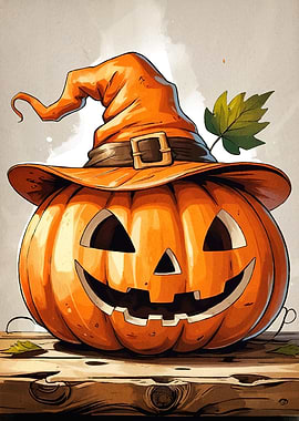 Halloween Pumpkin Witch