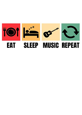 Eat Sleep Music Repeat Graphic