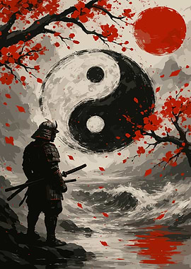 Samurai, Yin Yang, and Red Sun