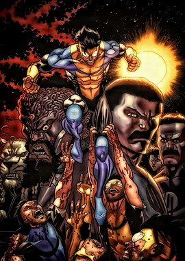 Invincible comic book cover art