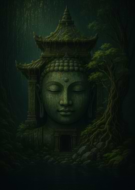 Buddha Statue in Forest