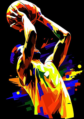 Basketball Player Pop Art Illustration
