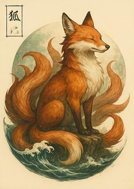 Nine-tailed Fox Digital Art