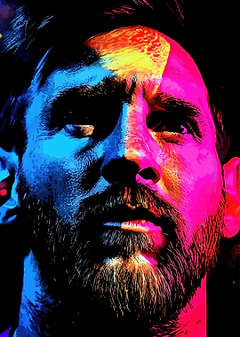Lionel Messi Pop Art Portrait