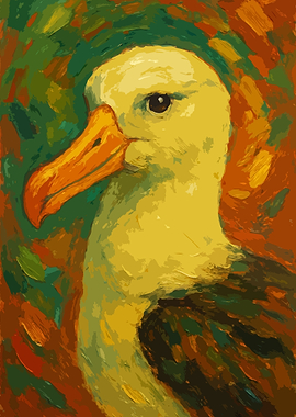 Albatross Portrait Painting Art