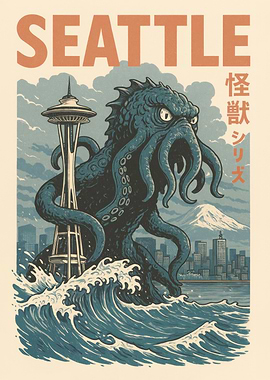 Seattle Kraken Monster Cthulhu-Style