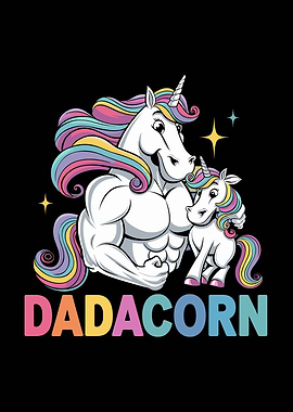 Dadacorn Muscular Unicorn Dad