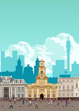 Santiago Travel Print