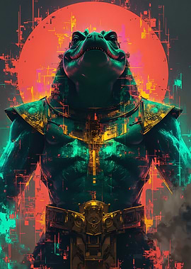 Sobek Cyberpunk Reptilian Warrior