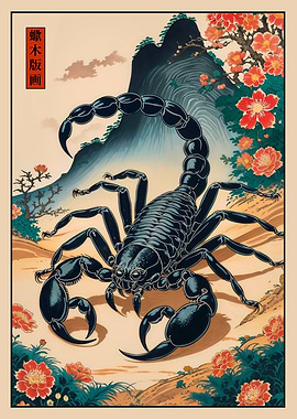 Scorpion Ukiyo-e Japanese