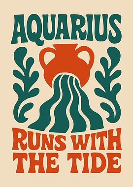 Aquarius Runs With The Tide Art