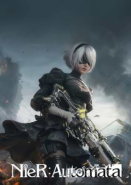 2B NieR:Automata character with weapon