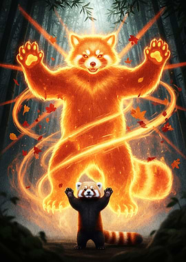 Fiery Red Panda Transformation