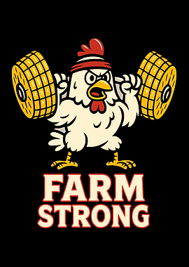 Farm Strong Chicken Lifting Weights