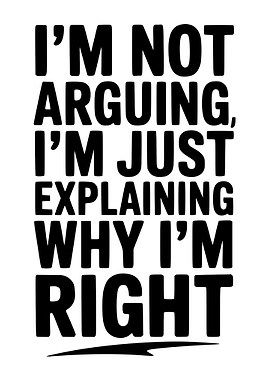 I'm Not Arguing Funny Quote