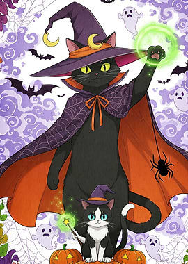 Halloween Cats Witch Costumes