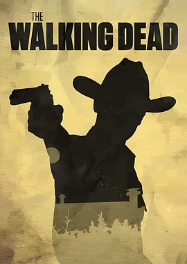 The Walking Dead Silhouette Poster