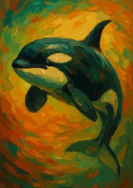 Orca Painting Art