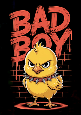 Bad Boy Chick Cartoon Illustration