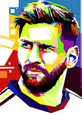 Lionel Messi Pop Art Portrait