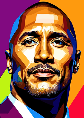 Dwayne Johnson Pop Art Portrait
