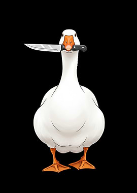 Goose with Knife