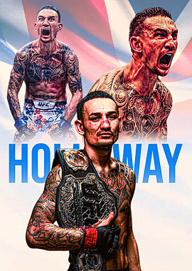 Max Holloway UFC Champion Portrait