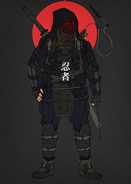 Modern Ninja Warrior Illustration