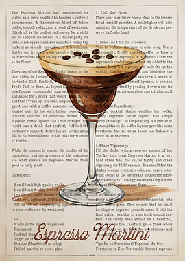 Espresso Martini Recipe Illustration