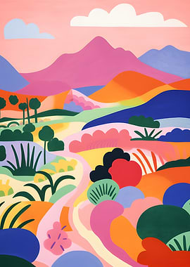 Colorful Abstract Landscape Painting