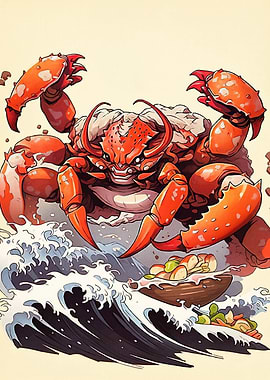 Angry Crab Waves Food