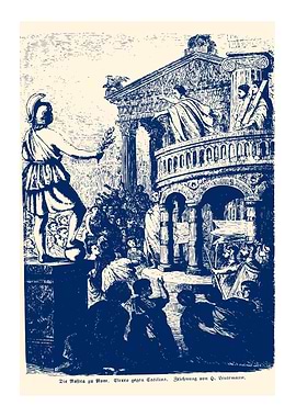 Ancient Rome Scene Illustration