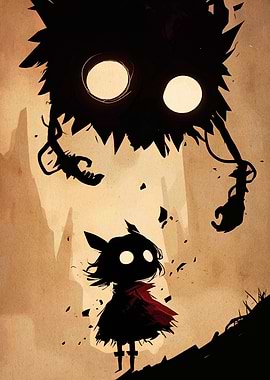 Silhouette Girl and Shadow Monster