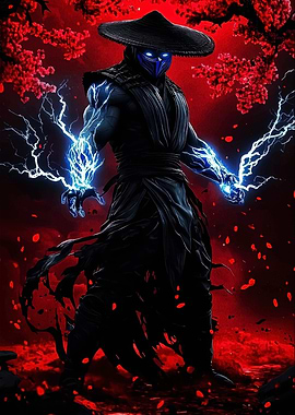 Raidensque Figure with Lightning Powers