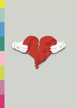 Kanye West KAWS Broken Heart