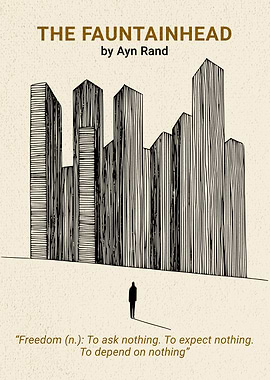 The Fountainhead by Ayn Rand Book Cover Art