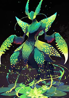 Stylized Praying Mantis