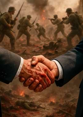 Bloody Handshake Amidst War