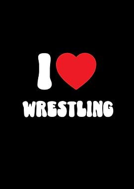 I Love Wrestling Sport Graphic