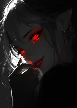 Eerie Elf with Red Eyes