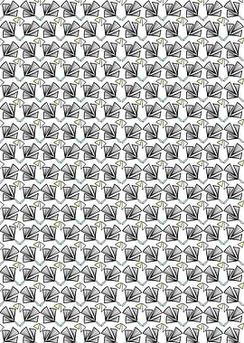 Abstract Geometric Pattern with Fan Shapes