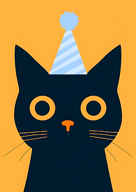 Party Cat Illustration