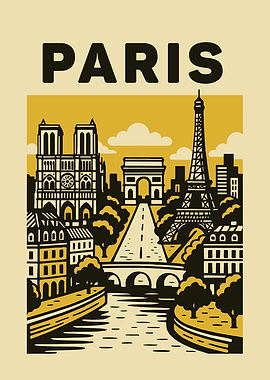 Paris Cityscape Illustration