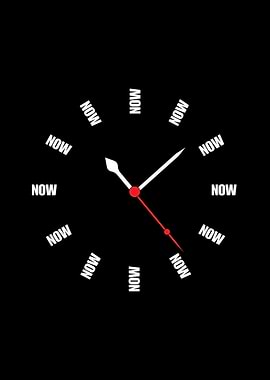 Clock with 'Now' instead of numbers