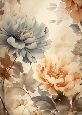 Floral Painting Peonies