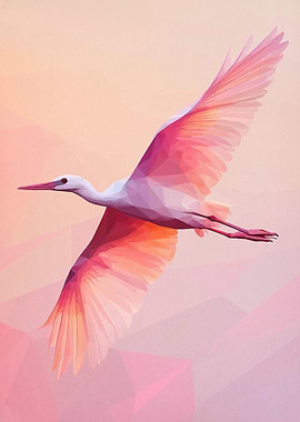 Geometric Bird in Flight