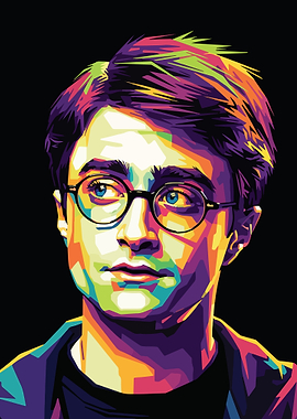 Daniel Radcliffe Colorful Portrait