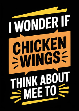 Chicken Wings Funny Text Art